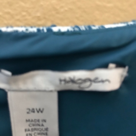 Halogen teal Aline dress size 24W NWT - Picture 3 of 6